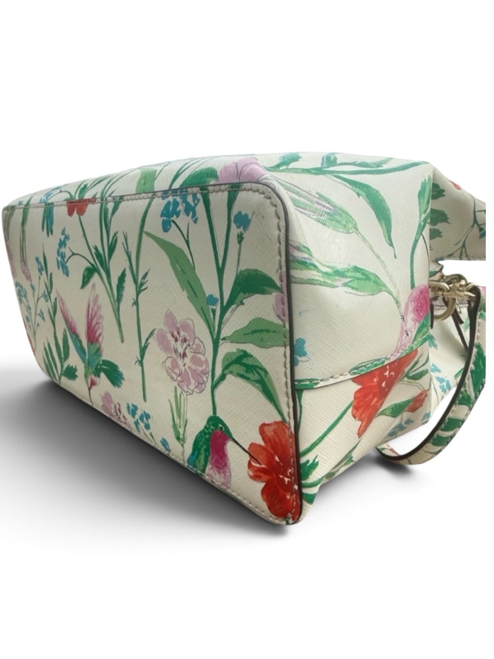 Kate Spade vintage Laurel Way Evangelie  hummingbird floral bag EUC - Picture 13 of 17